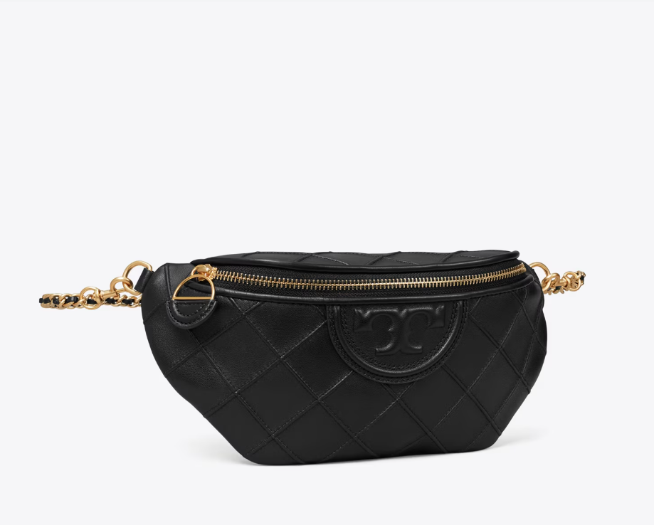 TORY BURCH FLEMING SOFT CONVERTIBLE BELT BAG  -  BLACK