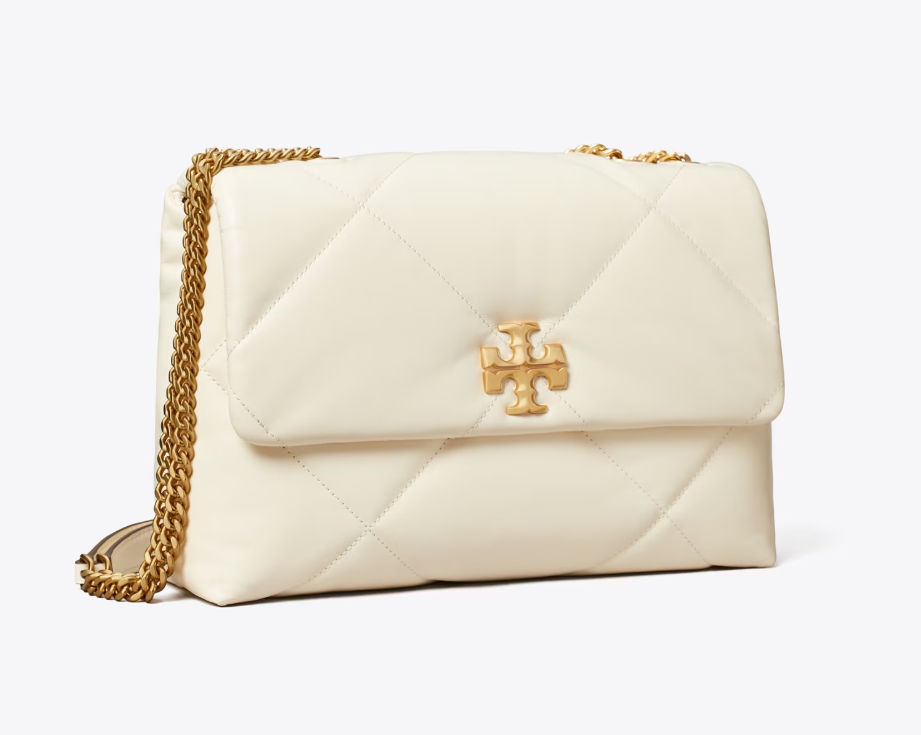 TORY BURCH KIRA DIAMOND QUILT CONVERTIBLE SHOULDER BAG -  Warm White - SEZON