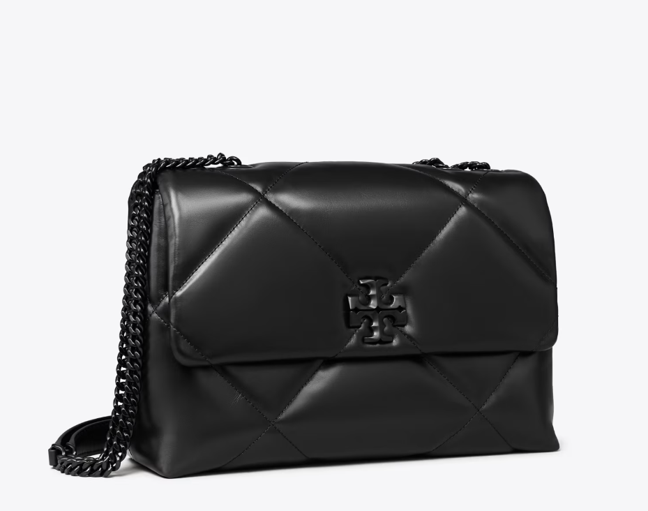 TORY BURCH KIRA DIAMOND QUILT SHOULDER BAG - Black
