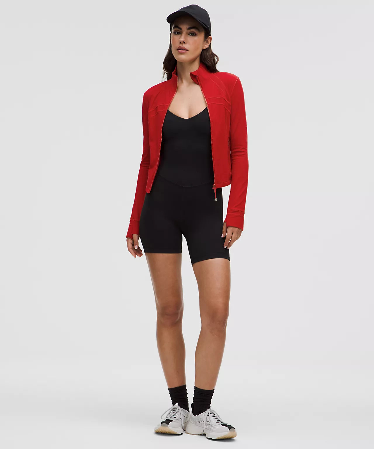 Lululemon Define Cropped Jacket Nulu - Dark Red