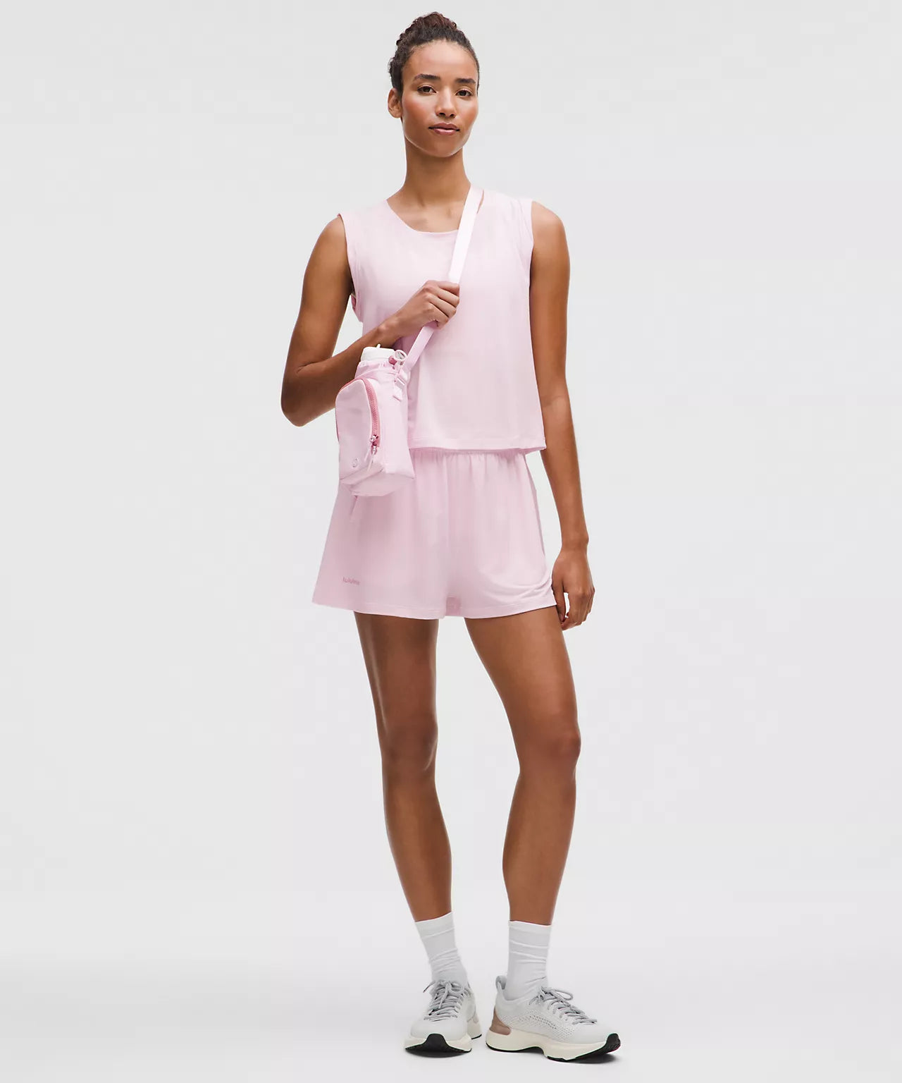 Lululemon Water Bottle Crossbody with Front Pocket 2L Blissful Pink/Palm Deco