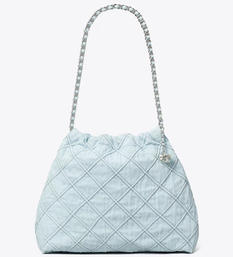 TORY BURCH FLEMING SOFT HOBO BAG - SELTZER