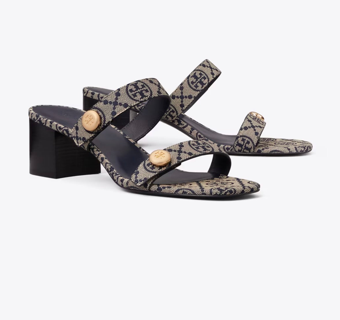 TORY BURCH ROMY CITY SANDAL  -  t mono perfect navy