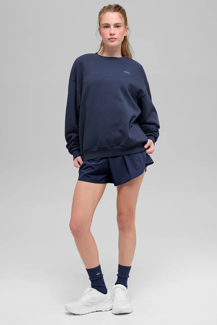 Alo Yoga Accolade Crew Neck Pullover  - Navy