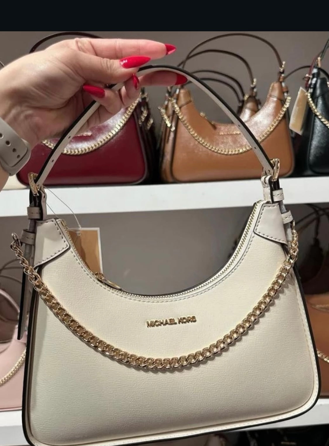 Michael Kors Wilma Medium Leather Shoulder Bag