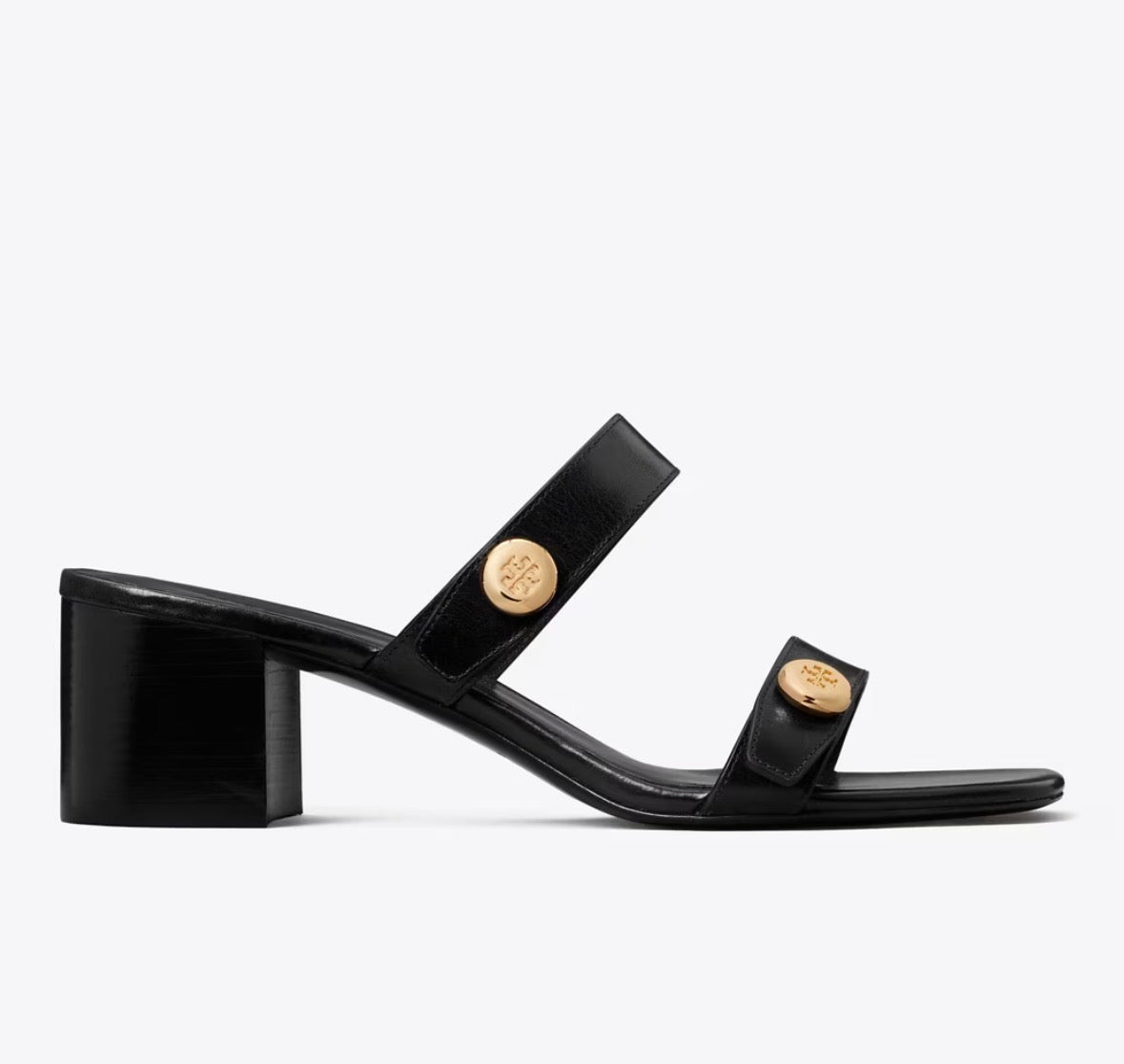 TORY BURCH ROMY CITY SANDAL  -  perfect black