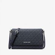 Michael Kors Medium Signature Logo Convertible Crossbody Bag-NAVY Hemen Teslimde