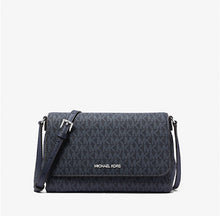 Michael Kors Medium Signature Logo Convertible Crossbody Bag-NAVY Hemen Teslimde