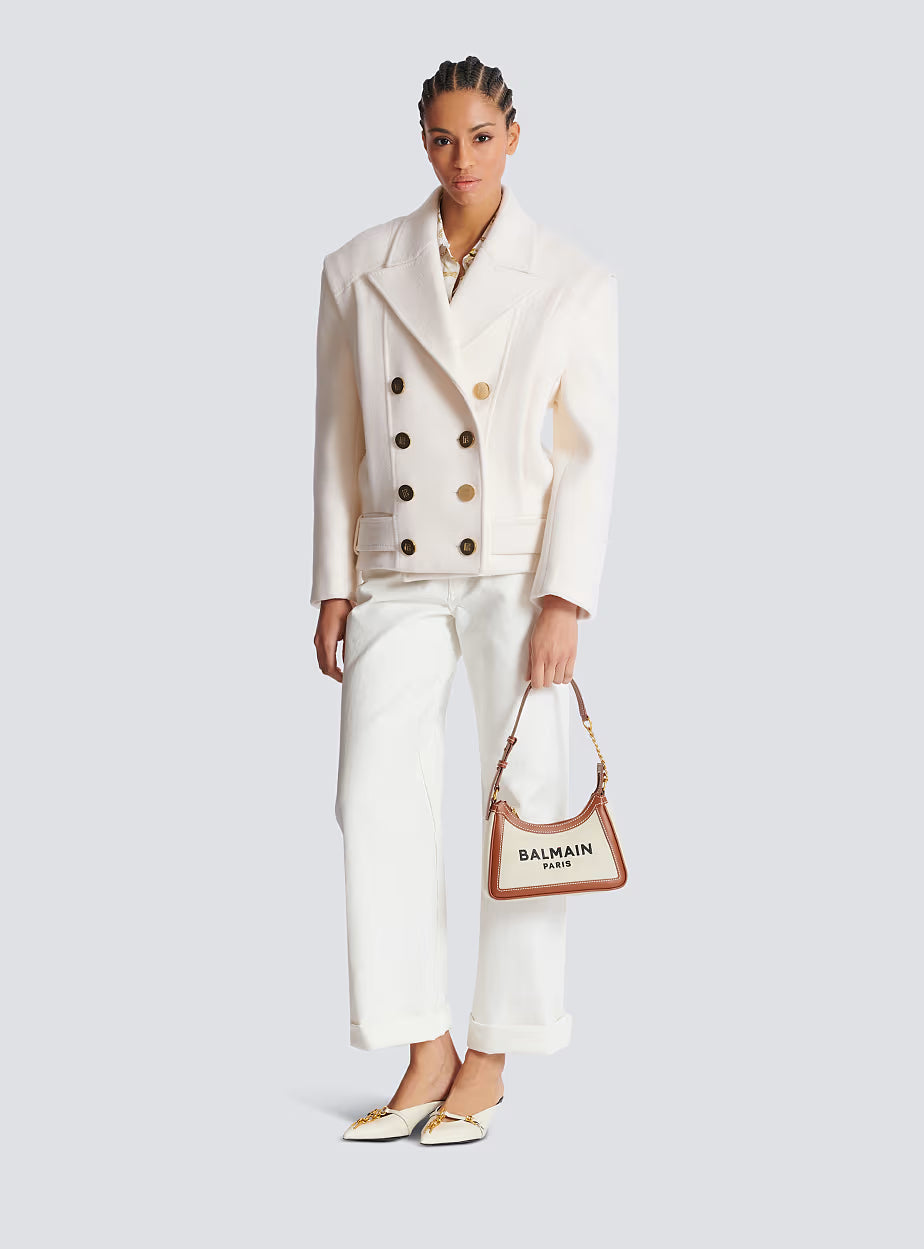 Balmain Women's B-Army Elegant Shoulder Bag Beige