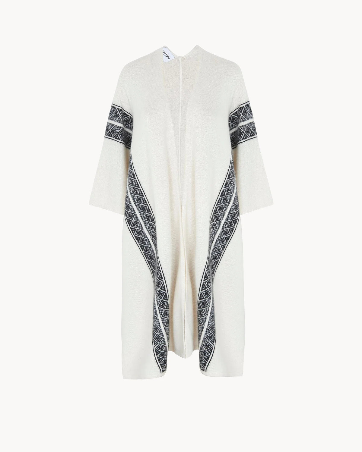 Kujten  -  Cape Liv Cashmere Fringed Cape, 2-threads   -  White