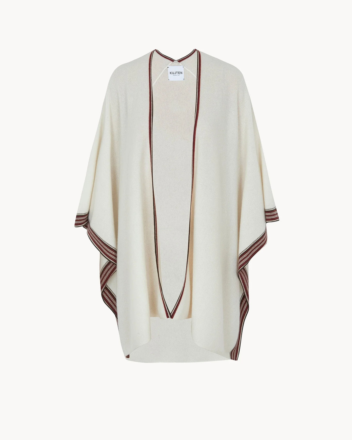 Kujten  -  Poncho Bayi Multicor Cashmere Poncho   -  White