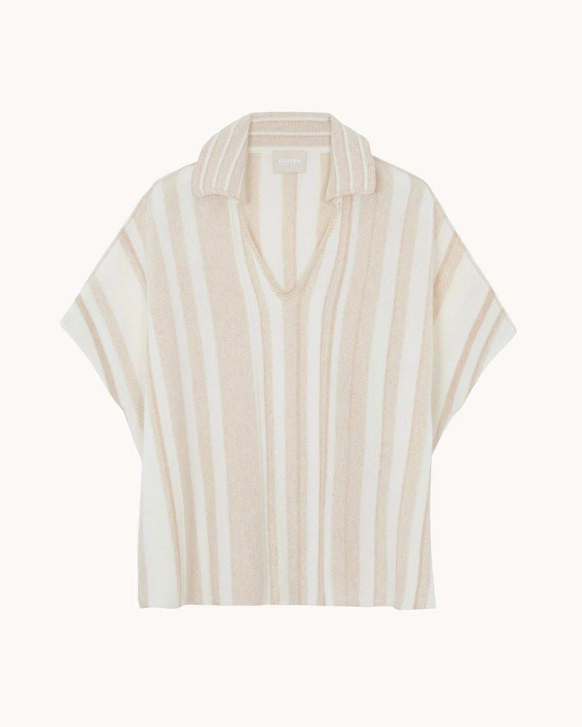 Kujten  -  Poncho Busara Striped Cashmere Poncho, 2-threads   -  Organic