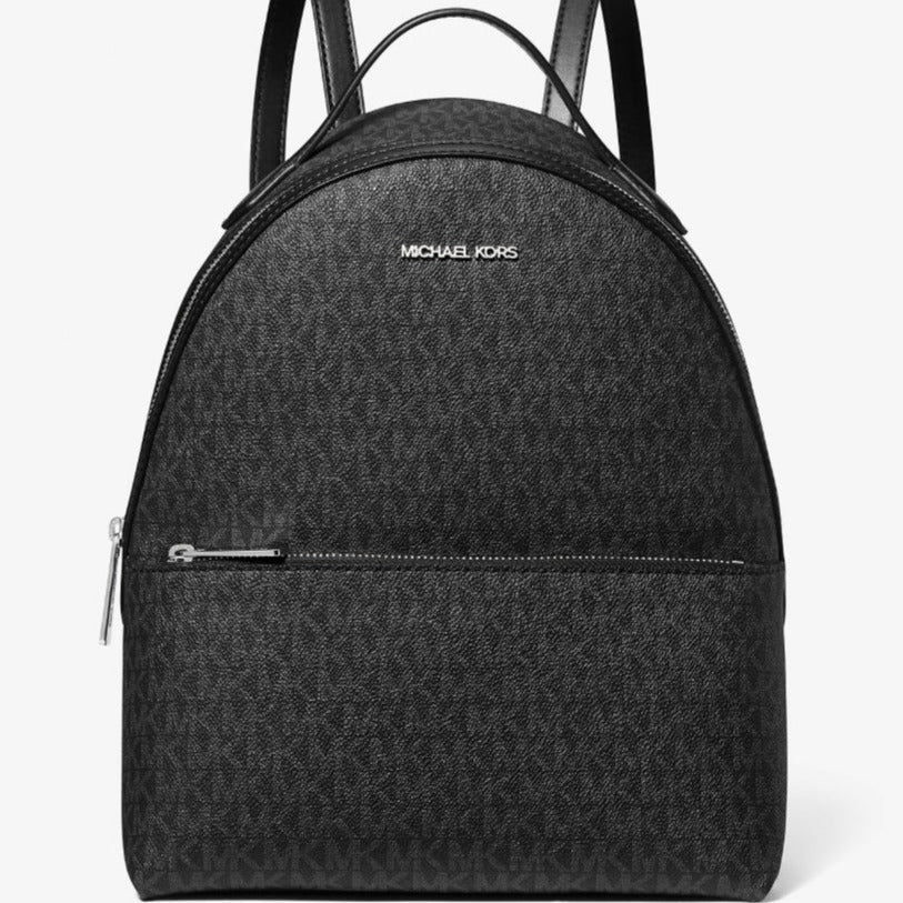 Michael Kors Sheila Medium Signature Logo Backpack-Black - Hemen Teslimde