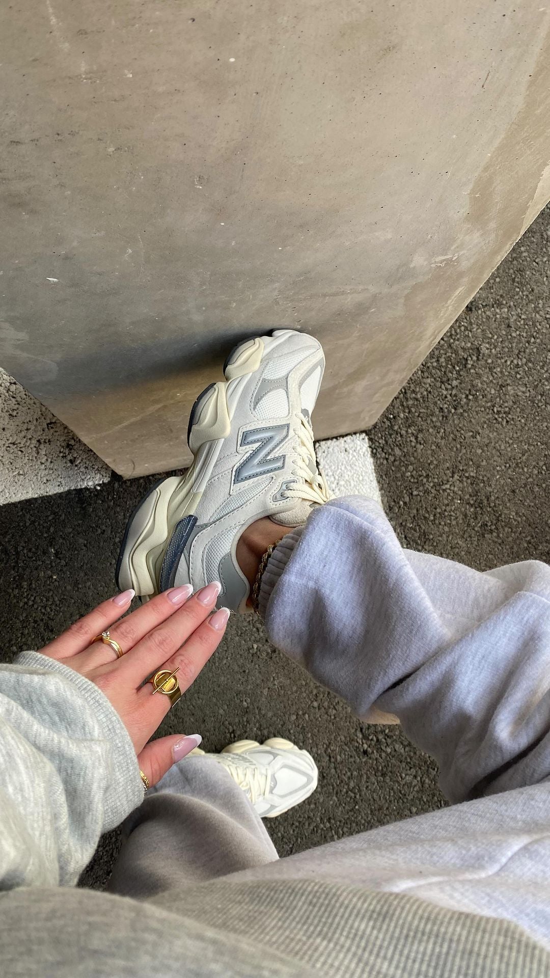 New Balance  9060 - SEA SALT with CONCRETE and Silver Metallic  -  U9060ECA