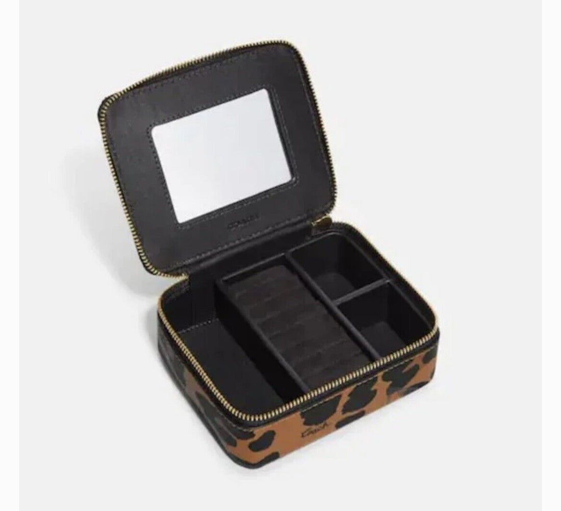 Coach Jewelry Box With Leopard Print Takı Kutusu