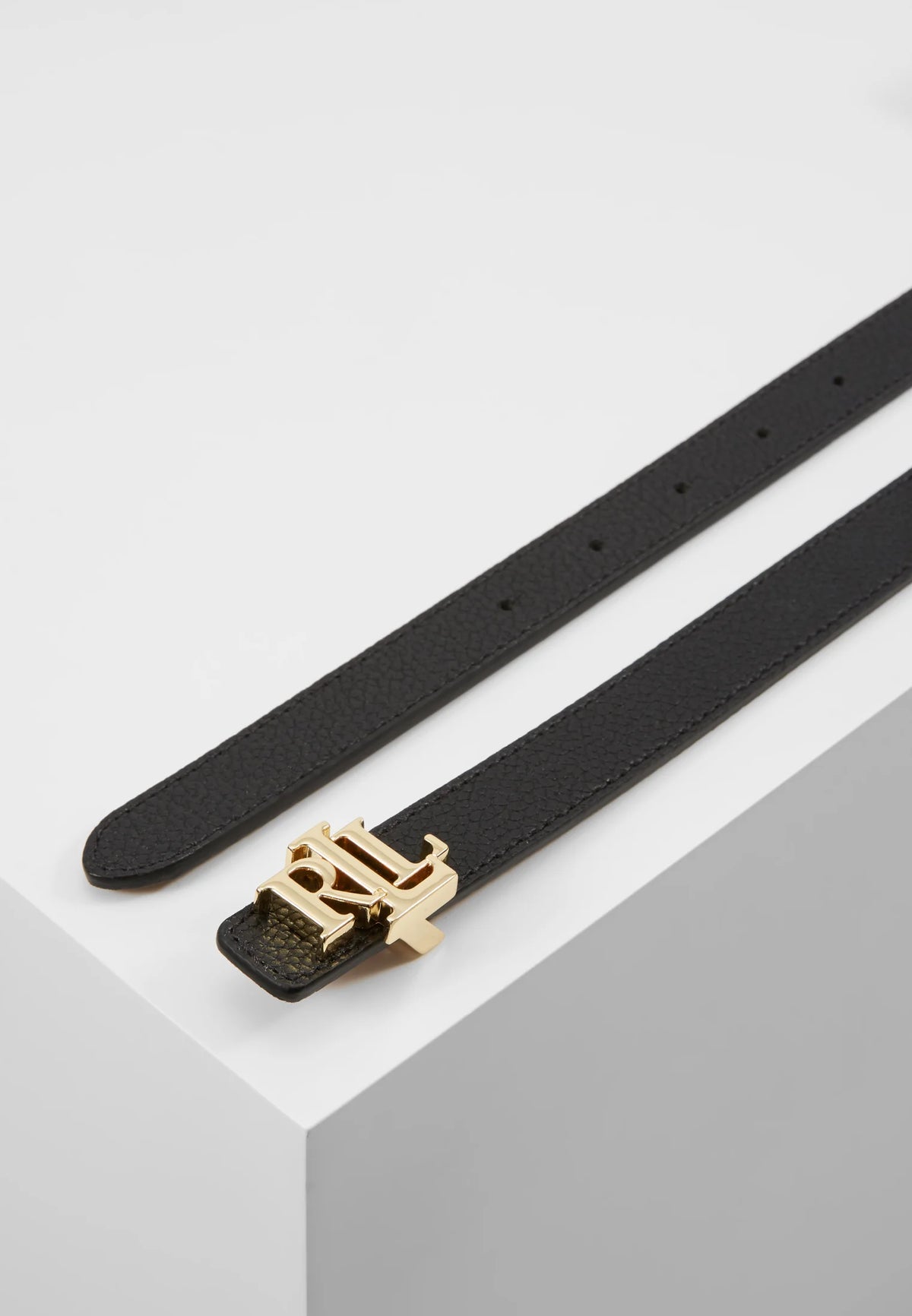 Ralph Lauren Logo Reversible Pebbled Leather Belt Black/Lauren Tan Çift Taraflı Kadın Deri Kemer - Hemen Teslimde