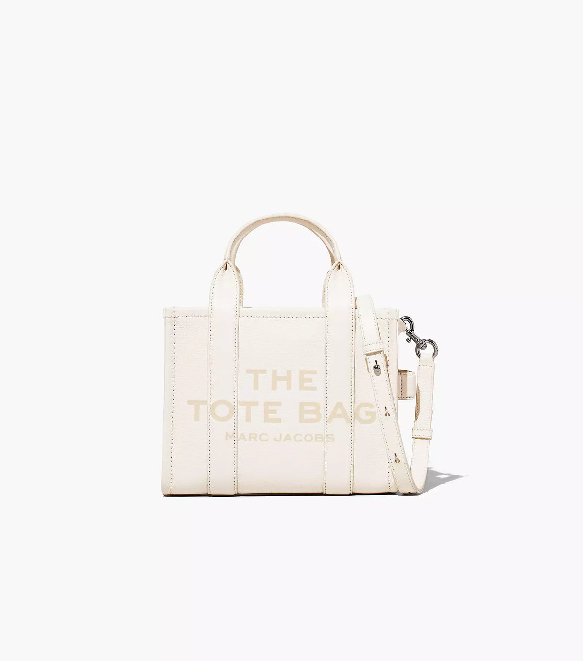 Marc Jacobs The Leather Small Tote - Cotton Silver