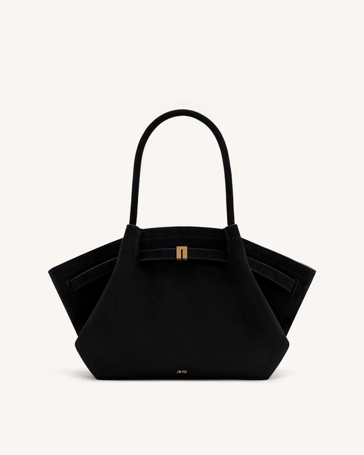 JW PEI Hana Medium Faux Suede Tote Bag - Black