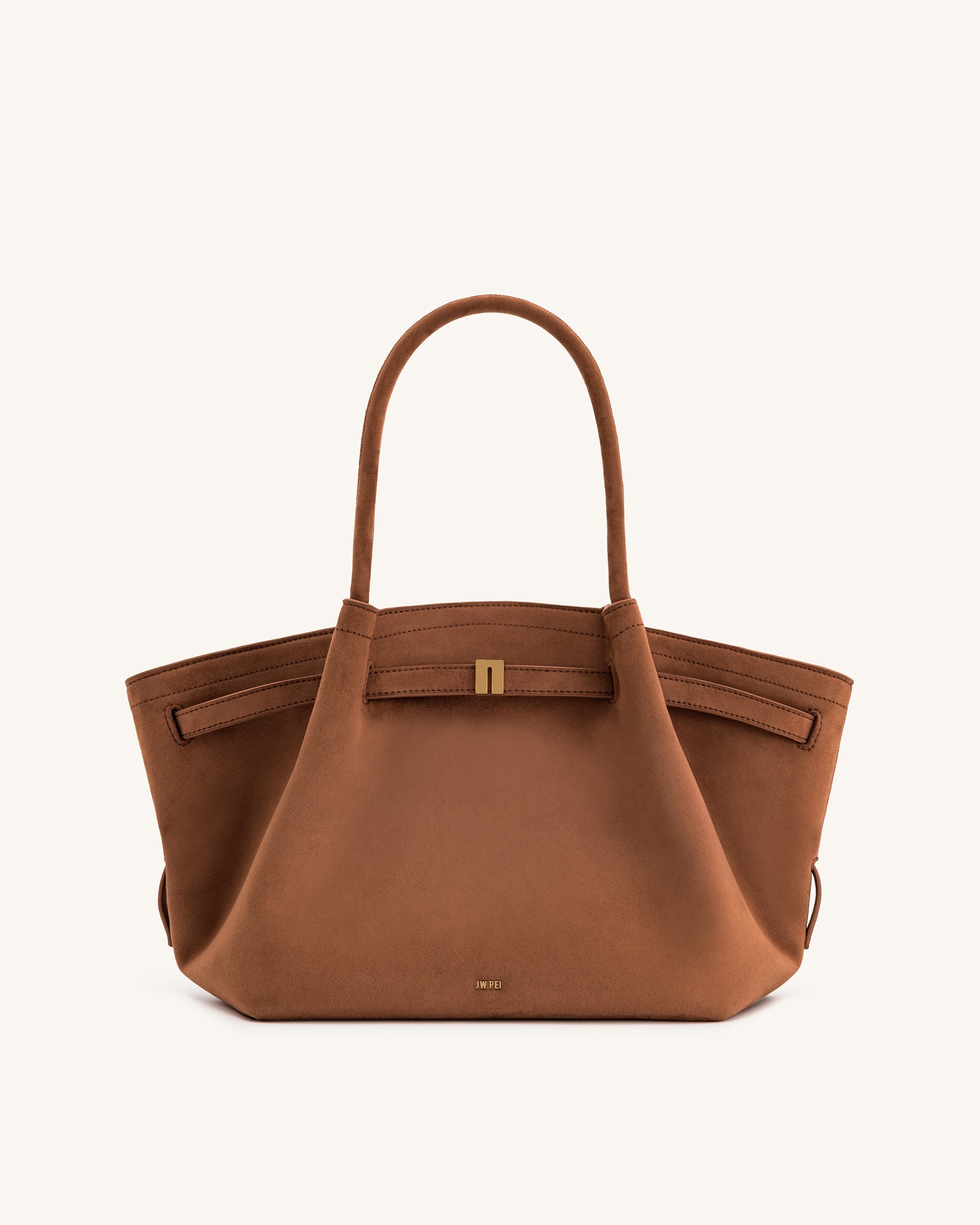 JW PEI Hana Medium Faux Suede Tote Bag - Brown