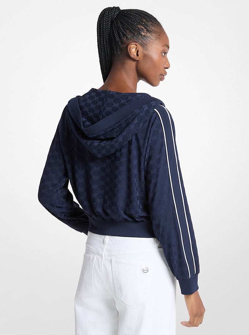 Michael Kors Logo Jacquard Track Jacket-MIDNIGHTBLUE