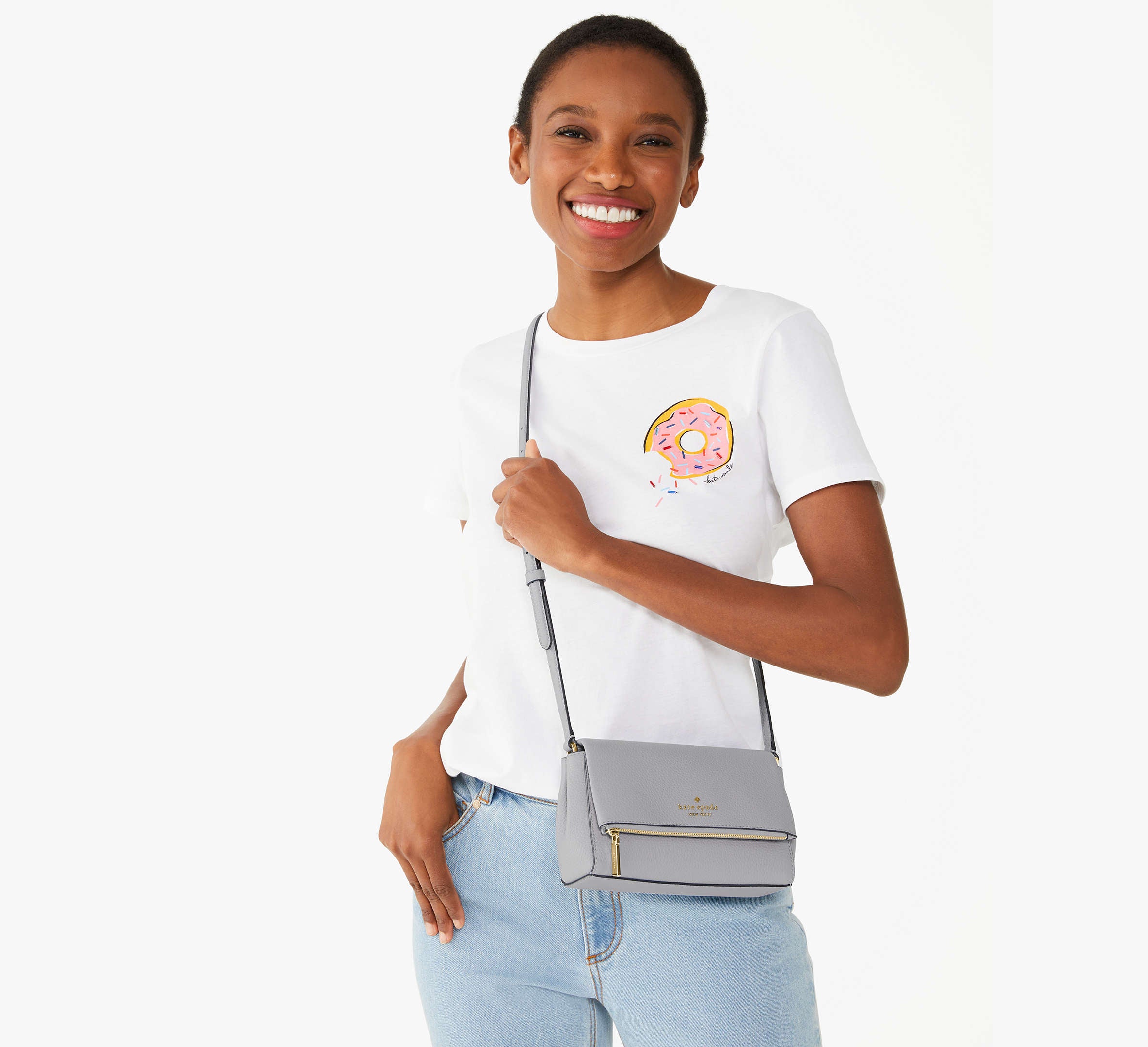 Kate Spade Leila Mini Crossbody - Mountain Grey