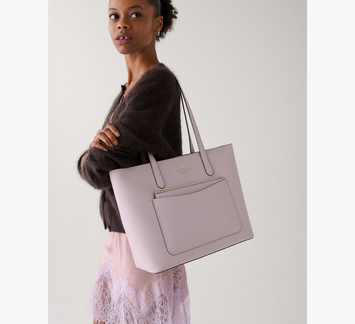 Kate Spade Staci Large Tote Set - Lilac Moonlight