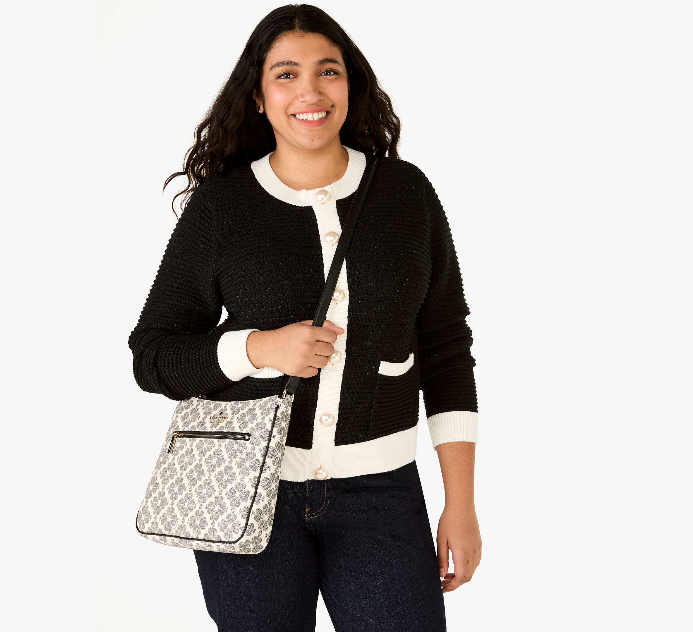 Kate Spade Signature Spade Flower Large Swingpack Crossbody - Black Multi