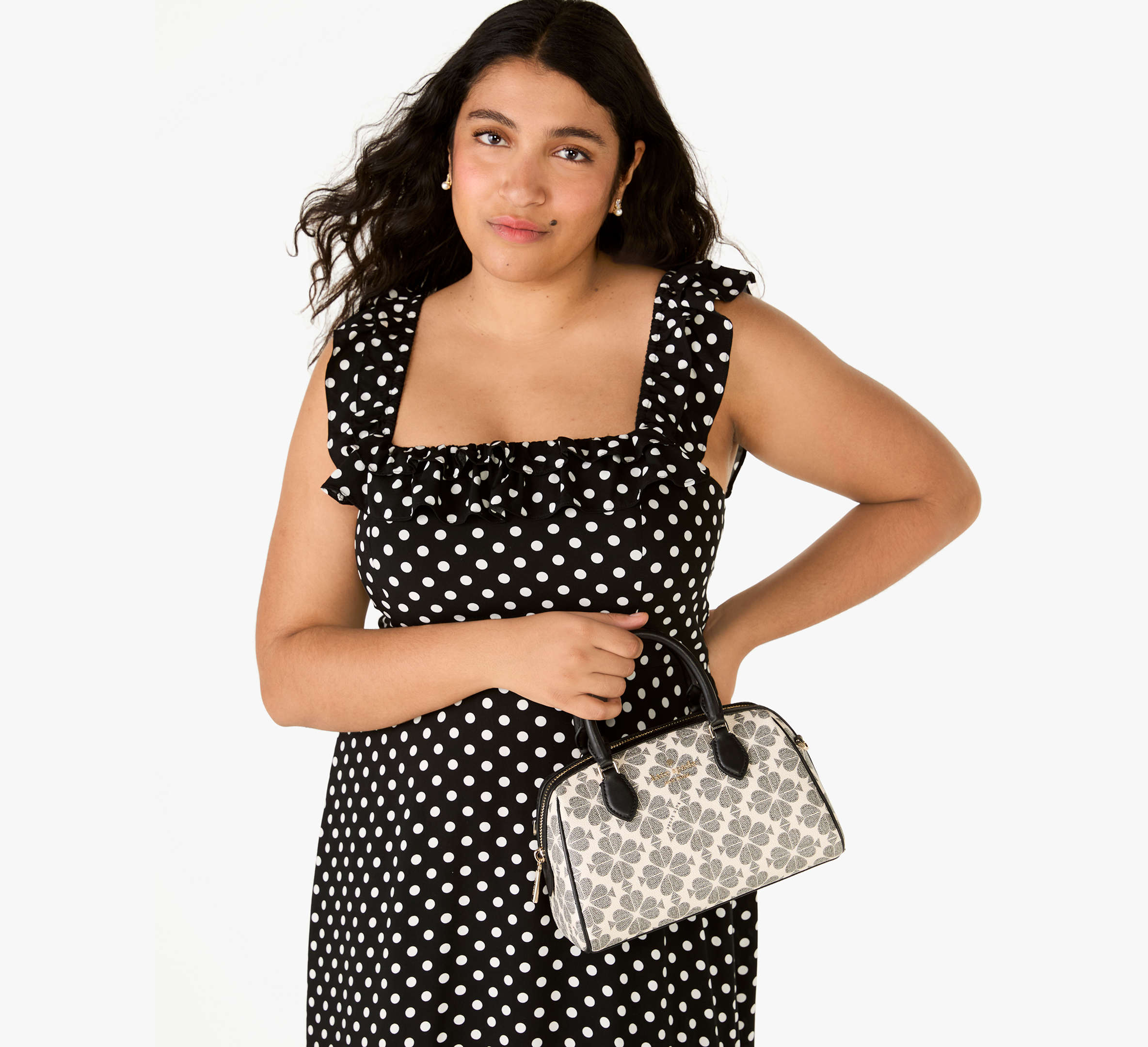 Kate Spade Spade Flower Small Dolly Duffle Black Multi