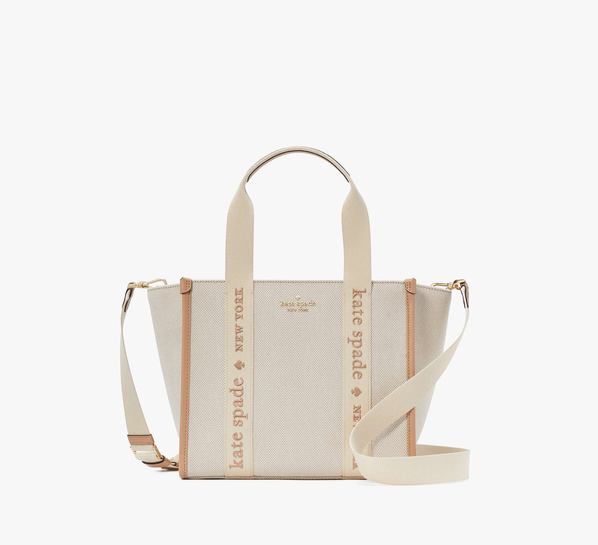 Kate Spade Kip Canvas Small Tote -Light Fawn Multi