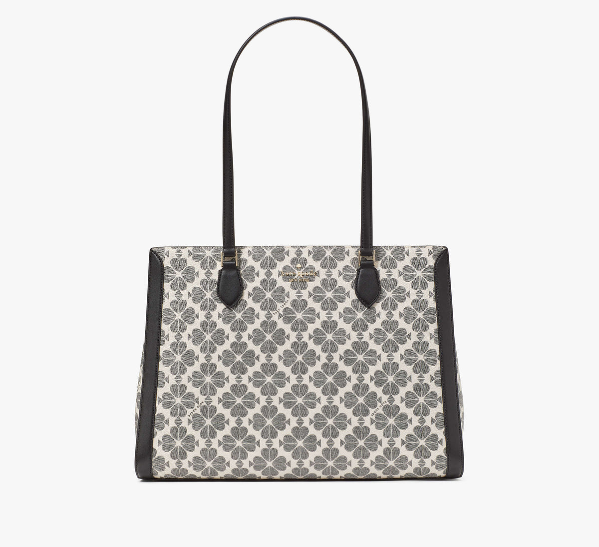 Kate Spade Signature Spade Flower East West Large Laptop Tote- Black Multi