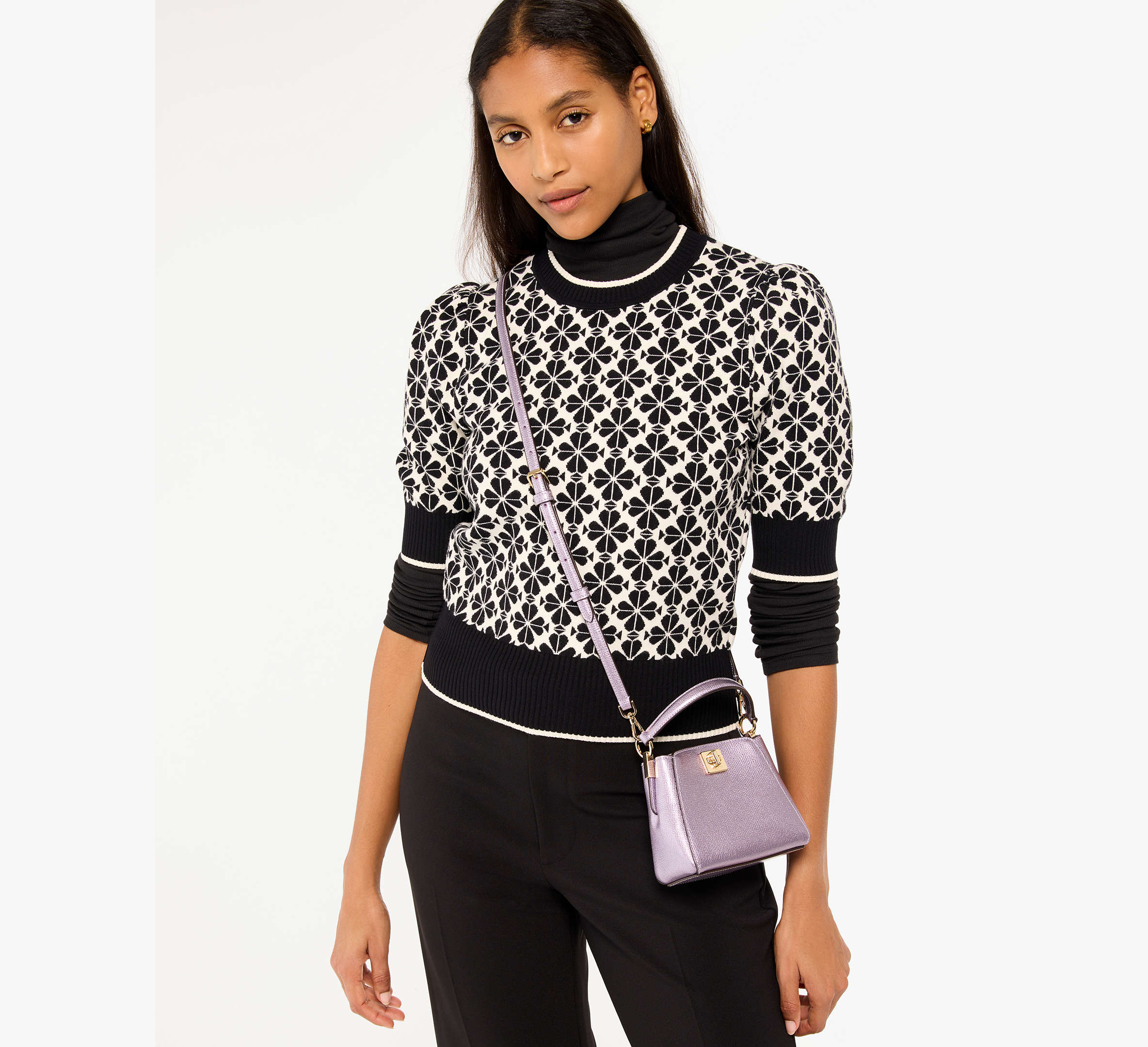 Kate Spade Phoebe Metallic Mini Top Handle Crossbody - Light Candied Flower