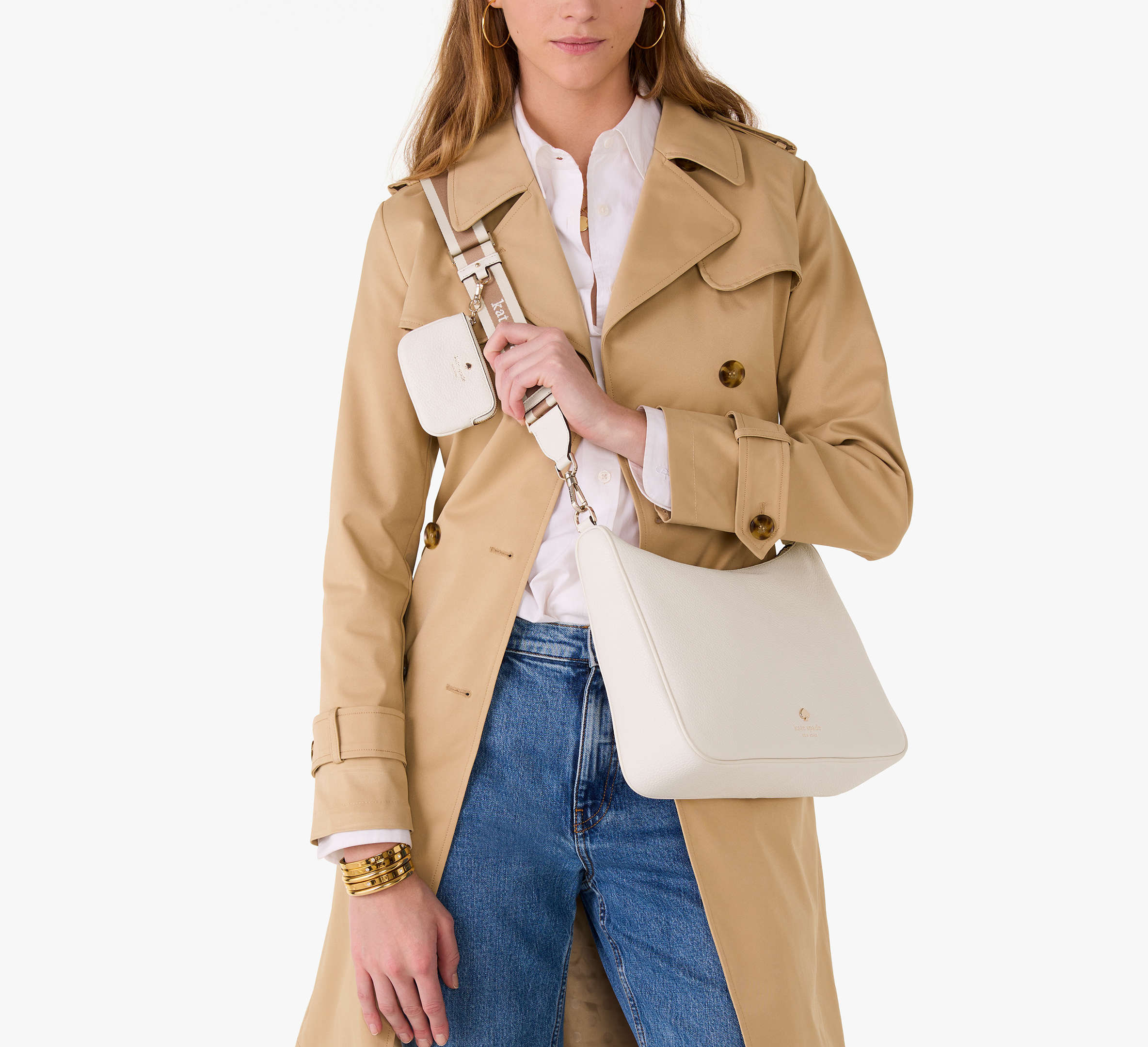 Kate Spade Emma Large Crossbody - Parchment