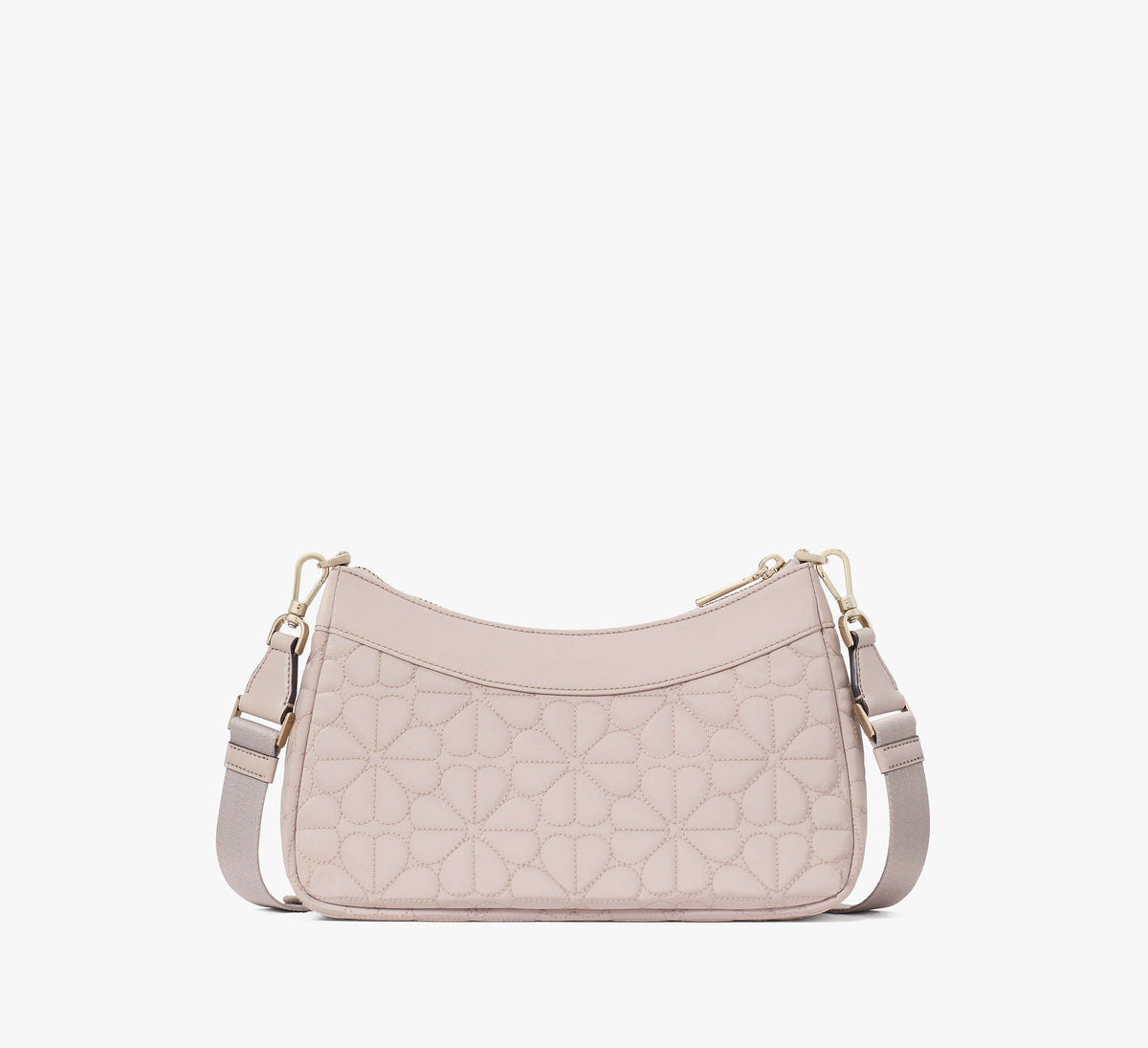 Kate Spade Spade Flower Quilted Fabric Convertible Crossbody - Cozy Grey