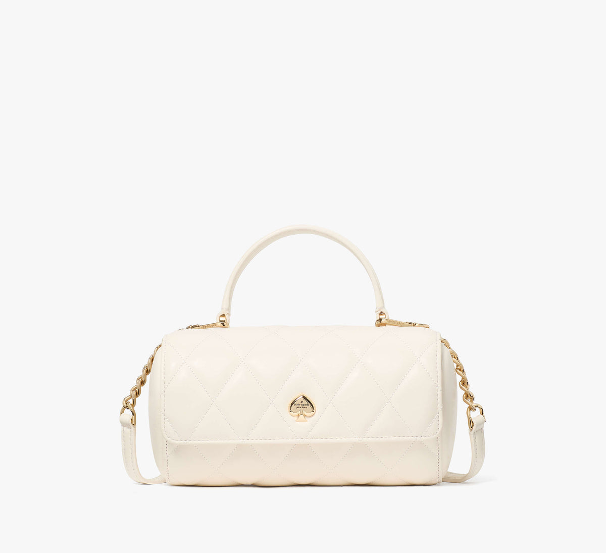 Kate Spade Heart Barrel Quilted Crossbody - Meringue