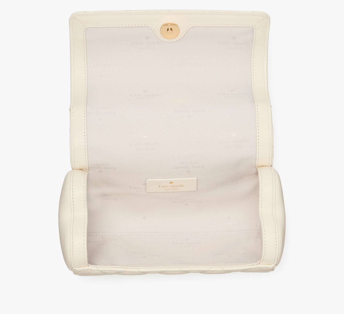 Kate Spade Heart Barrel Quilted Crossbody - Meringue