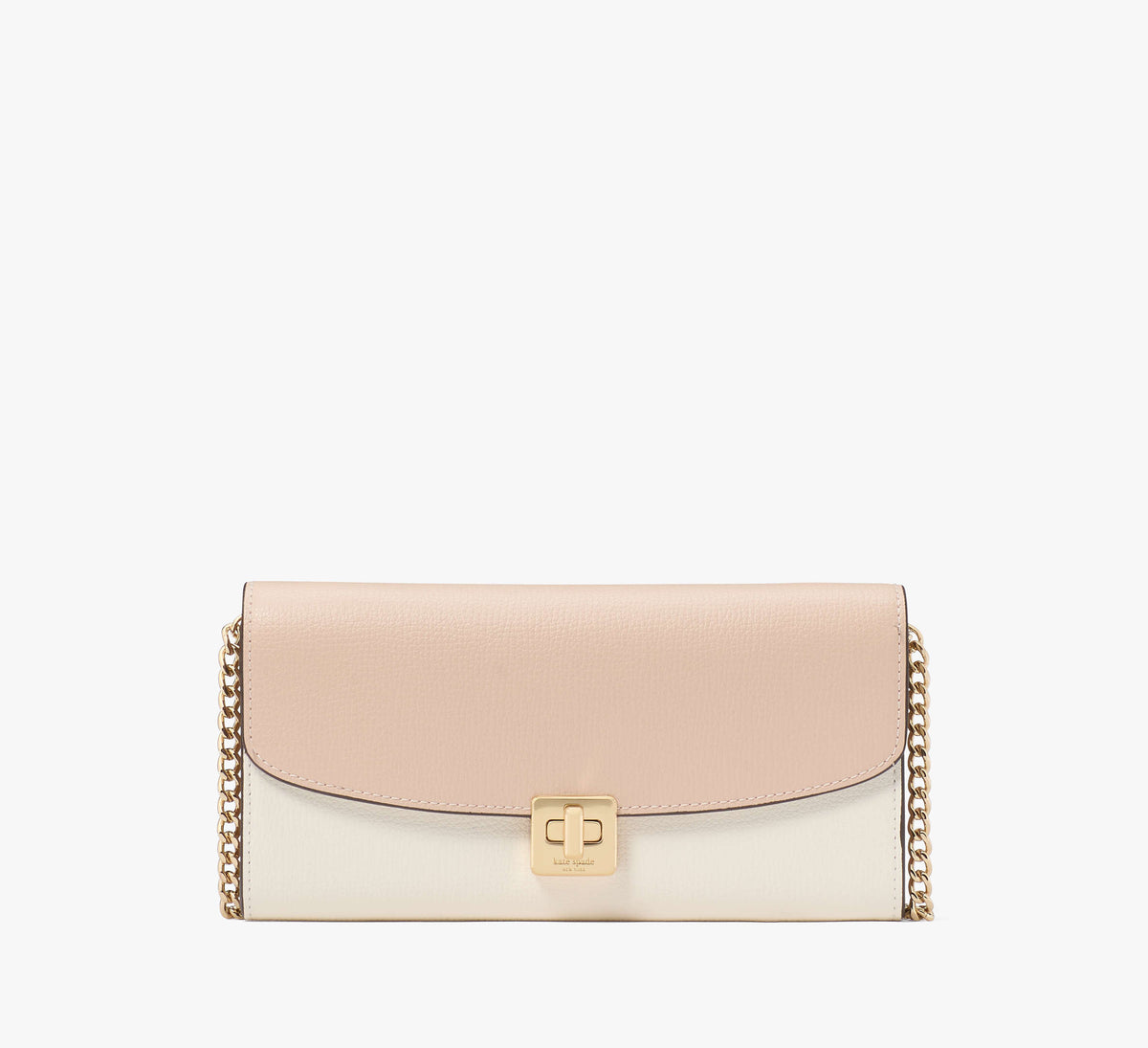 Kate Spade Phoebe Turnlock Wallet-On-Chain - Toasted Hazelnut Multi