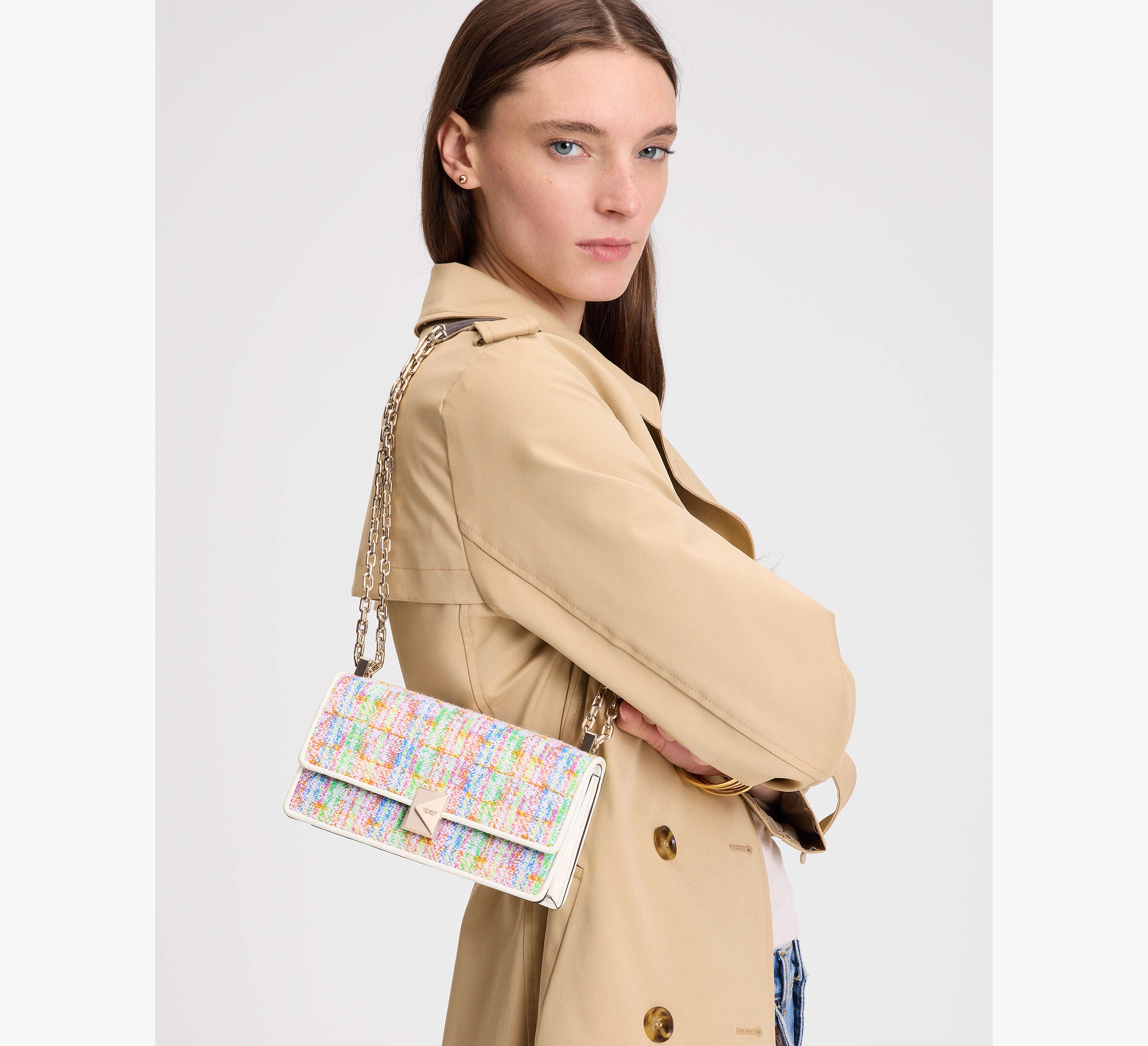 Kate Spade Deco Tweed Mini Crossbody - Multi