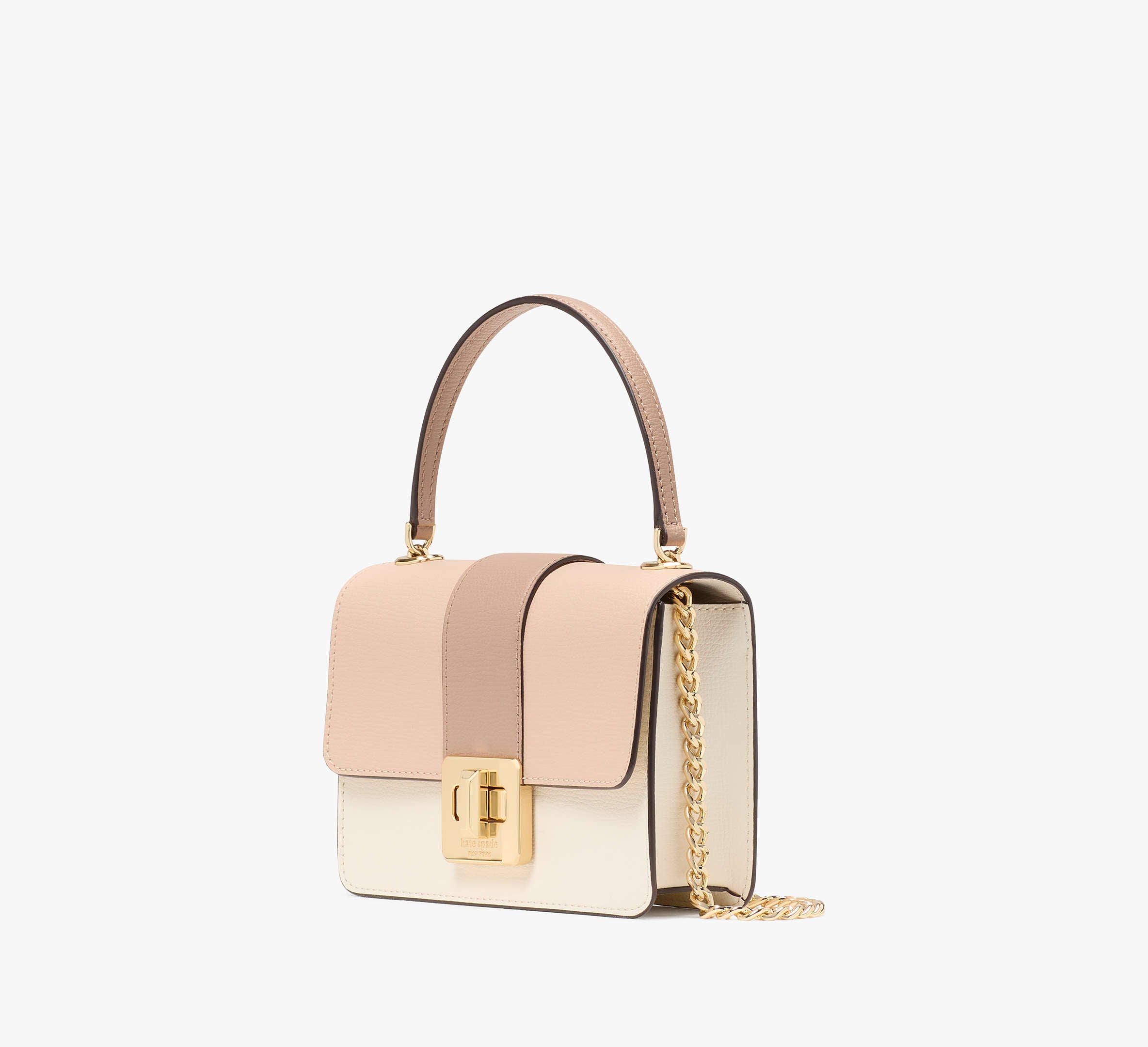 Kate Spade Phoebe Turnlock Mini Flap Crossbody - Toasted Hazelnut Mul