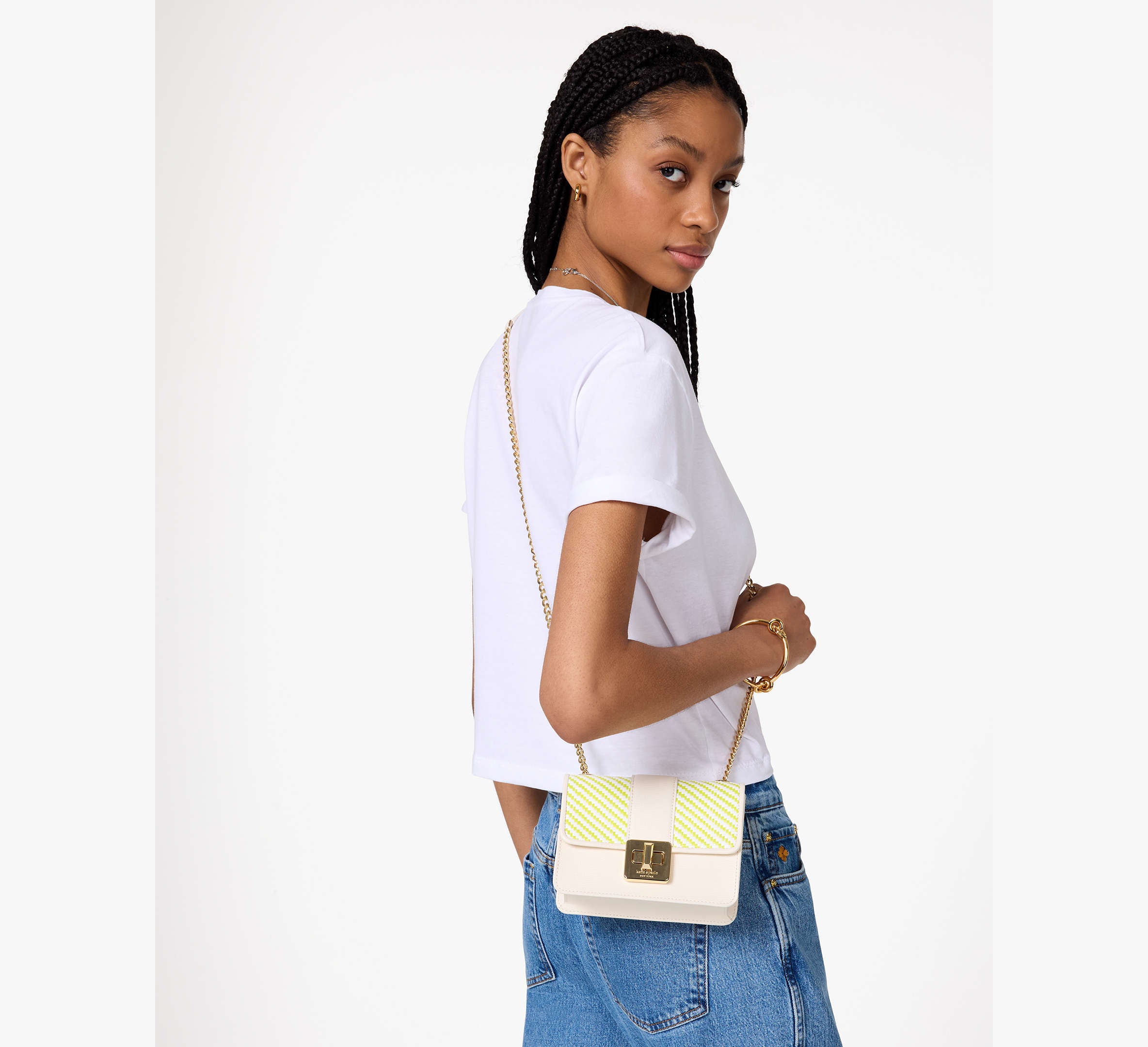 Kate Spade Phoebe Turnlock Mini Flap Crossbody - Lime Slushy Multi