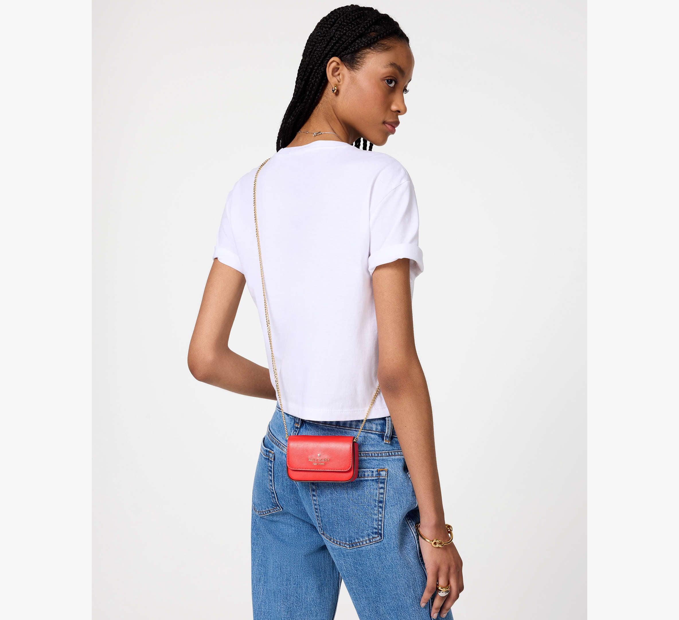 Kate Spade Madison Card Case Crossbody Tomato Slice