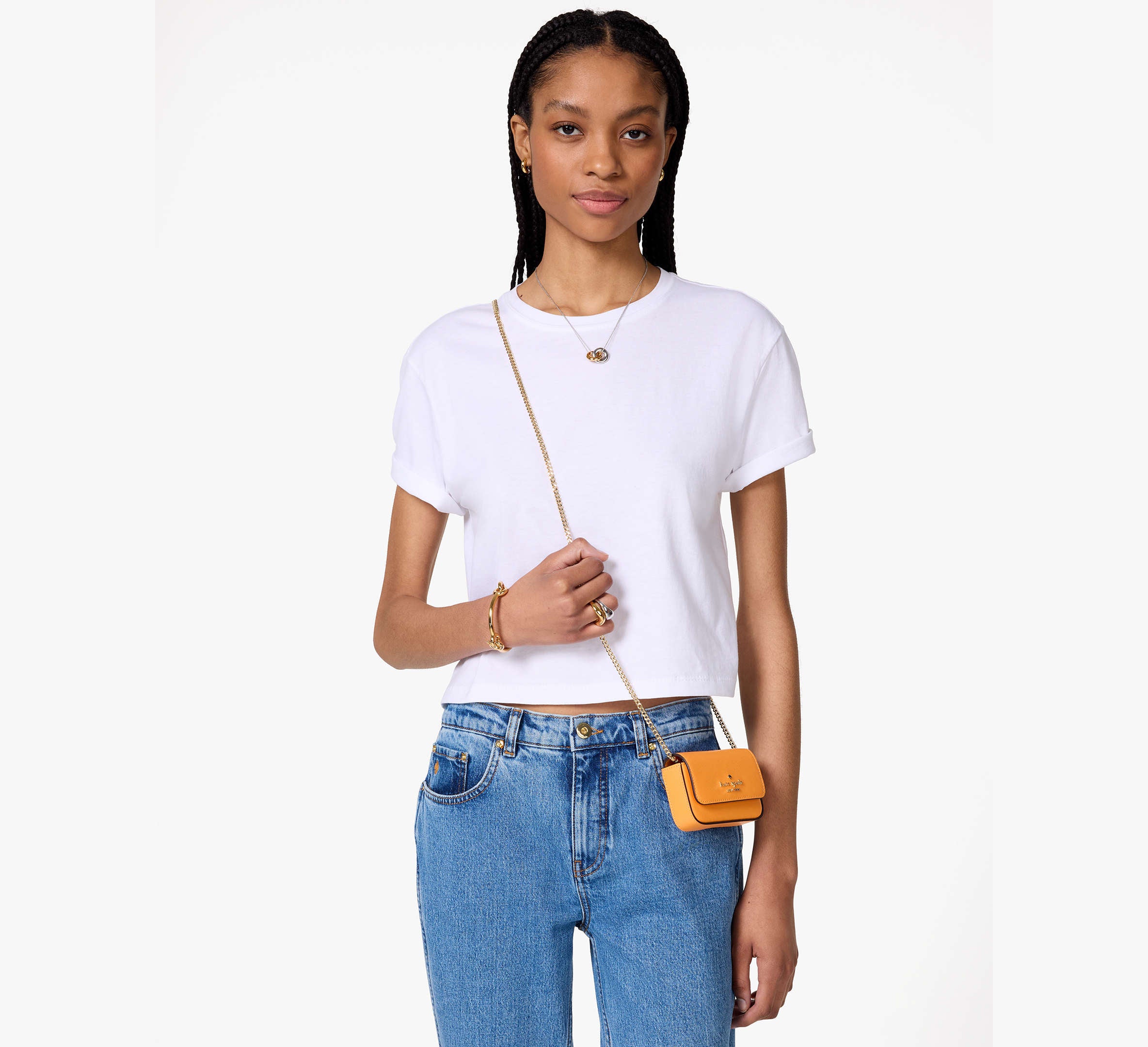 Kate Spade Madison Card Case Crossbody Sunset Blaze