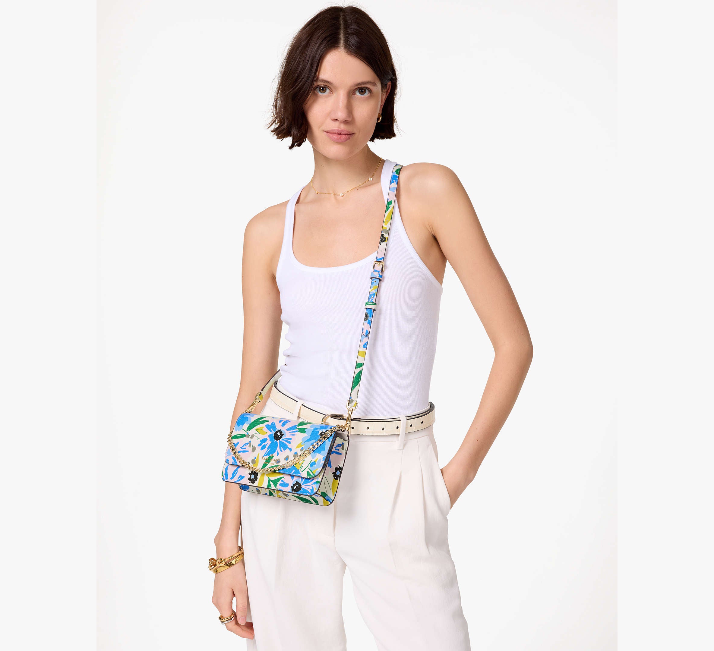 Kate Spade Madison Floral Willow Mini Crossbody - Cream Multi