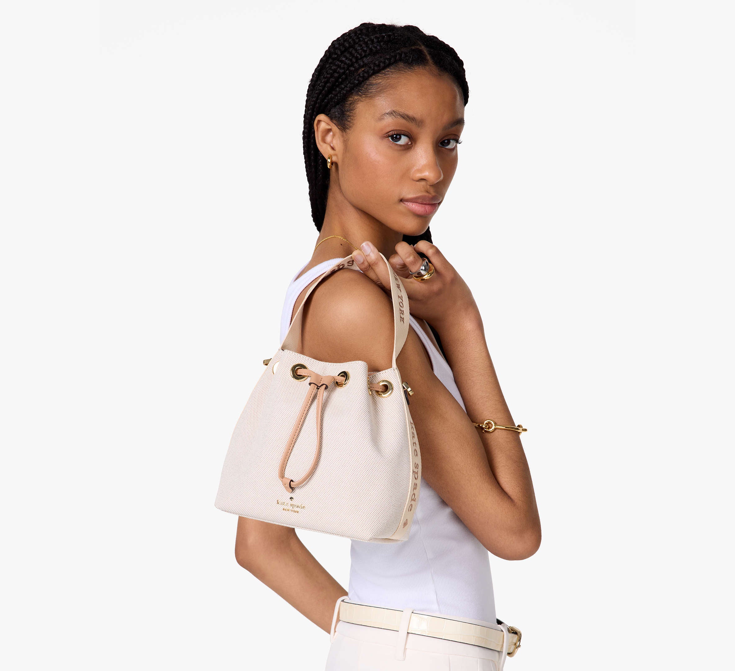 Kate Spade Kip Bucket Bag - Light Fawn Multi