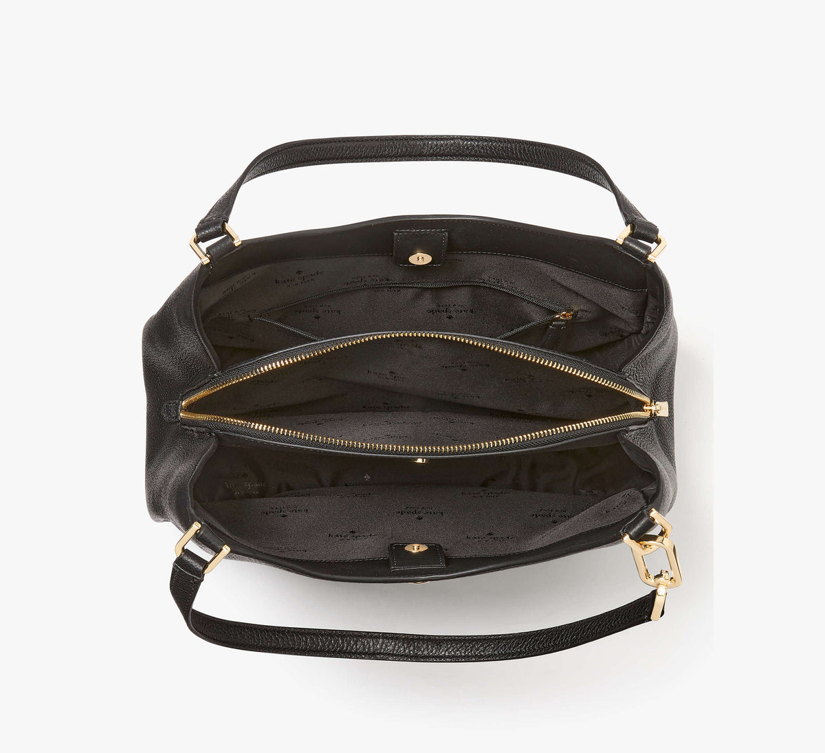 Kate Spade Kayla Large Triple Compartment Shoulder Bag-Black