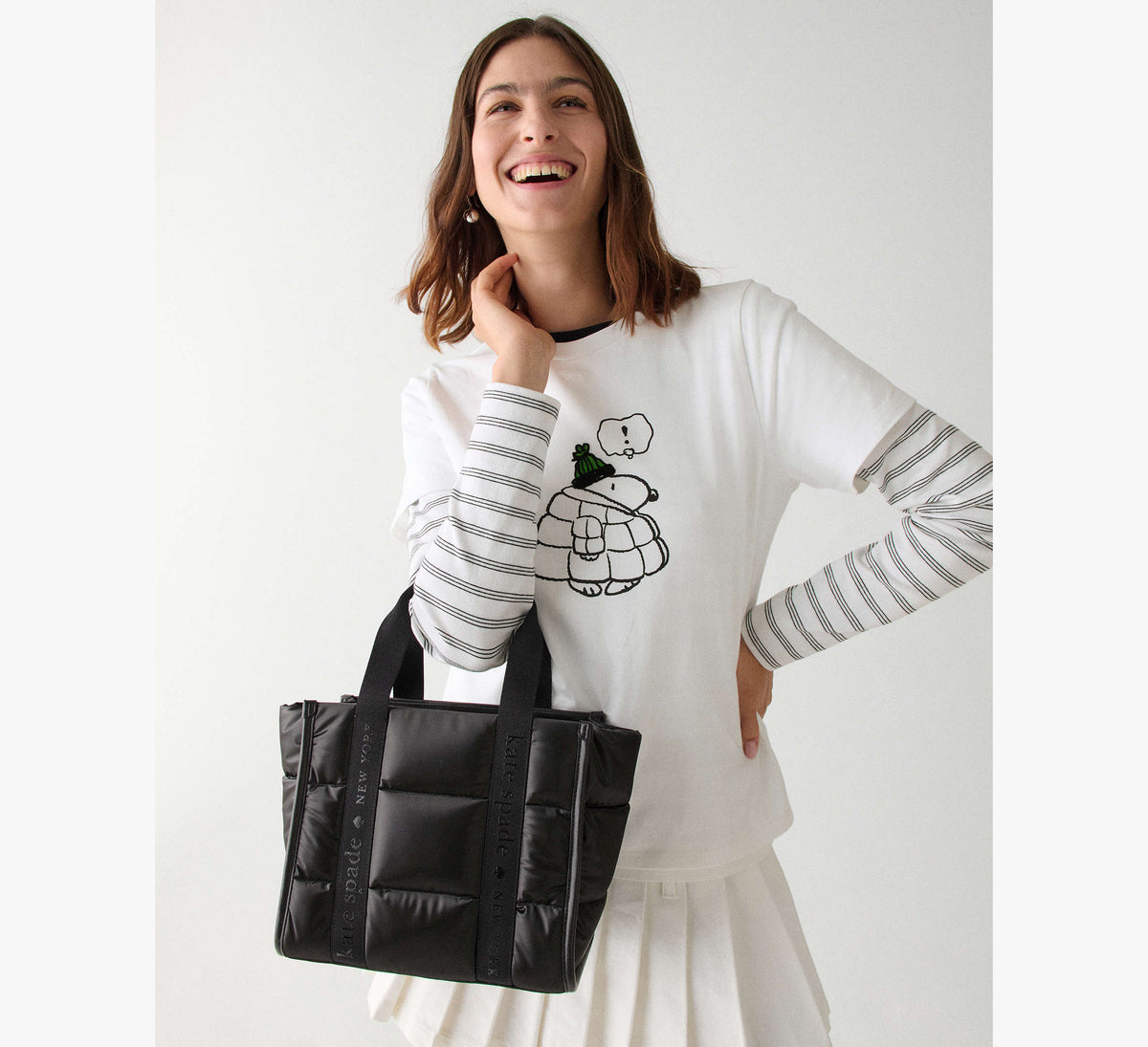Kate Spade Kip Puffy Small Tote- Black