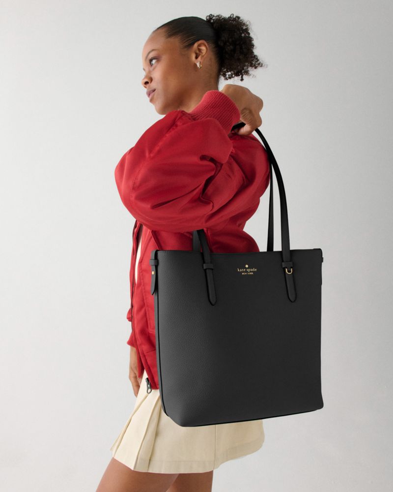 Kate Spade Juliette Leather Medium Tote-Black