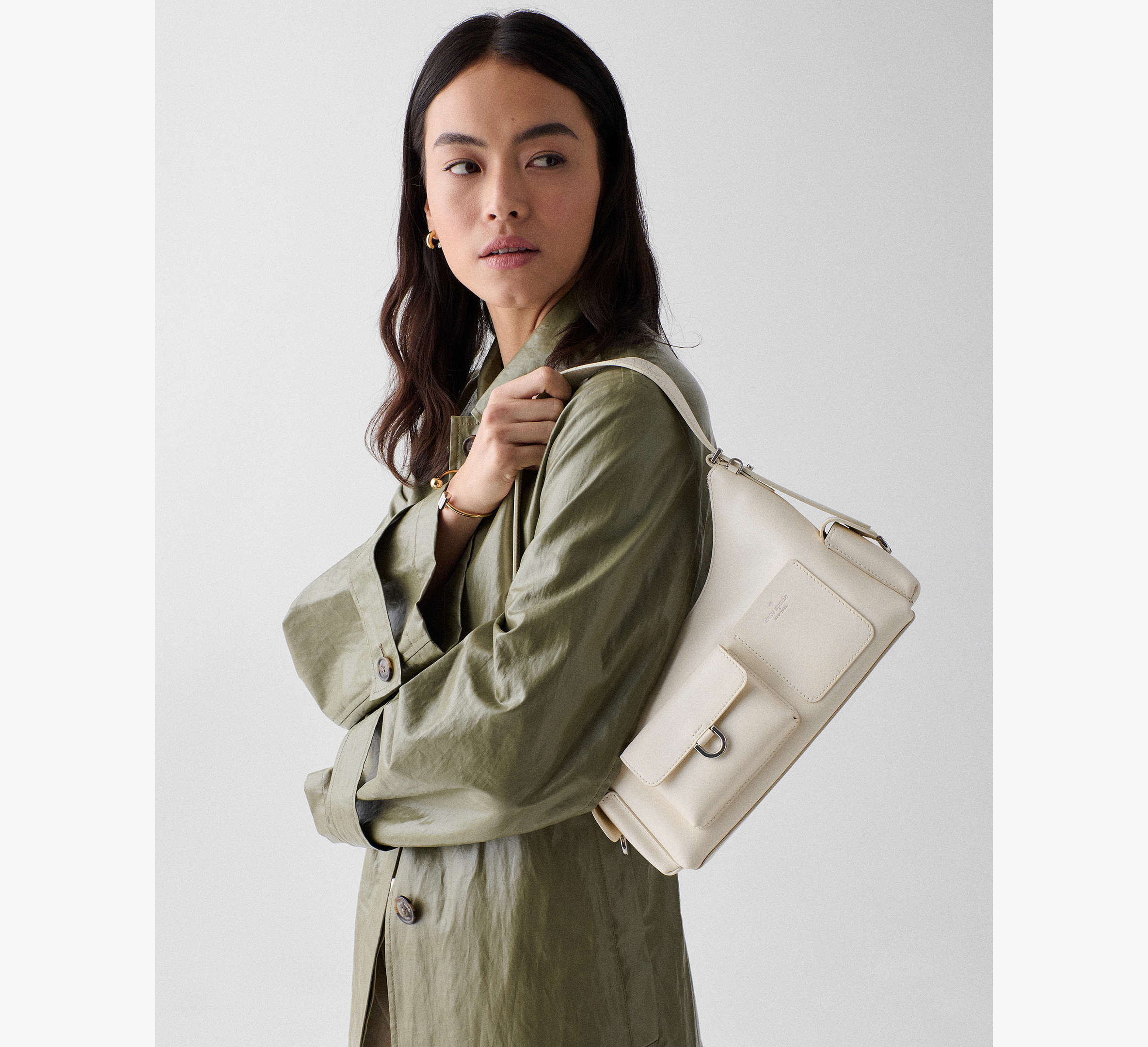 Kate Spade Cargo Shoulder Bag- Cashew Milk – Kanadadan Kapına