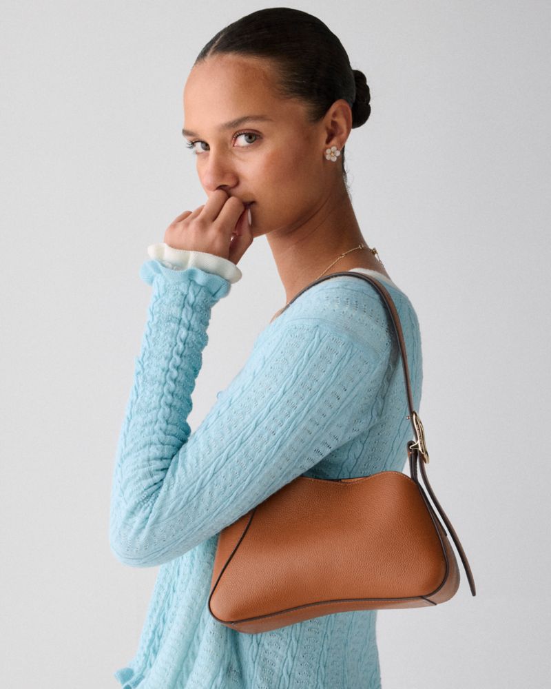 Kate Spade 454 Sculpted Shoulder Bag-Warm Gingerbread