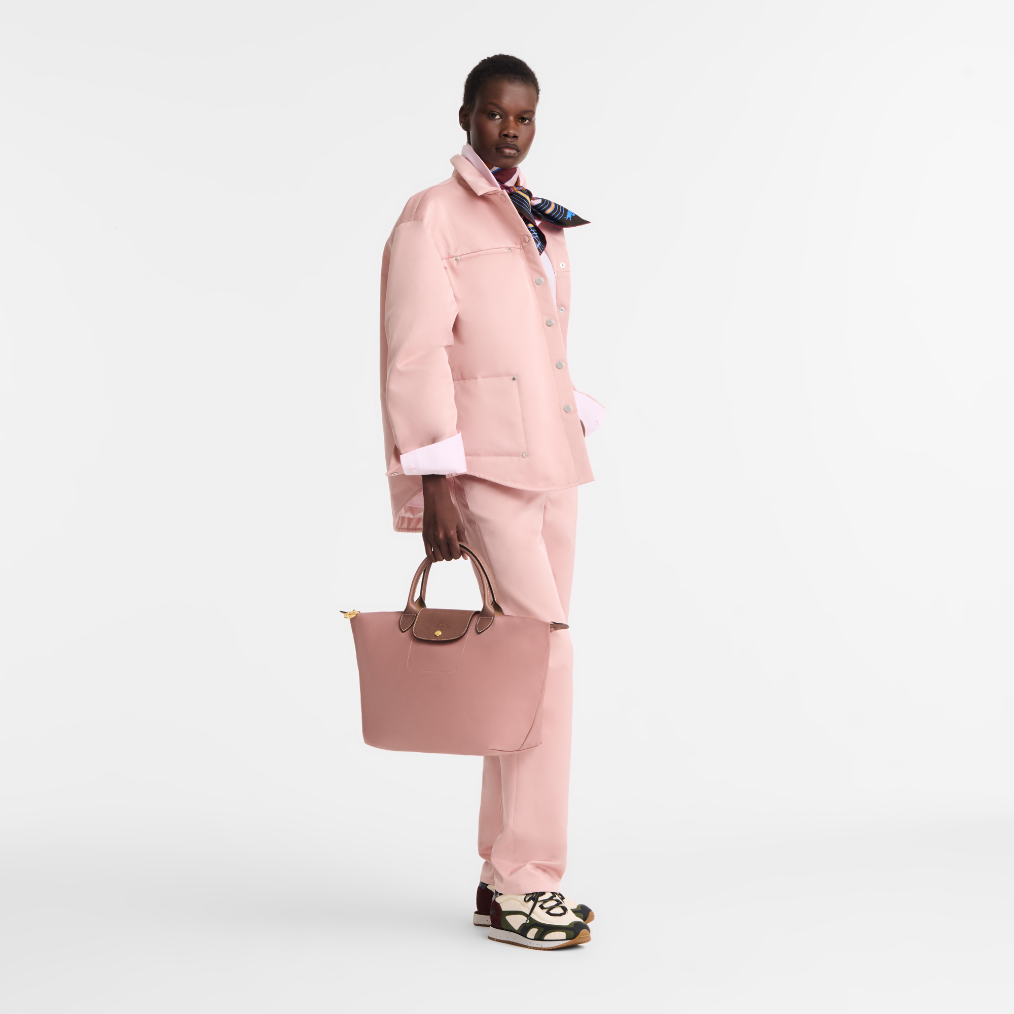 Longchamp Le Pliage Original M Handbag Pink Tea - Recycled