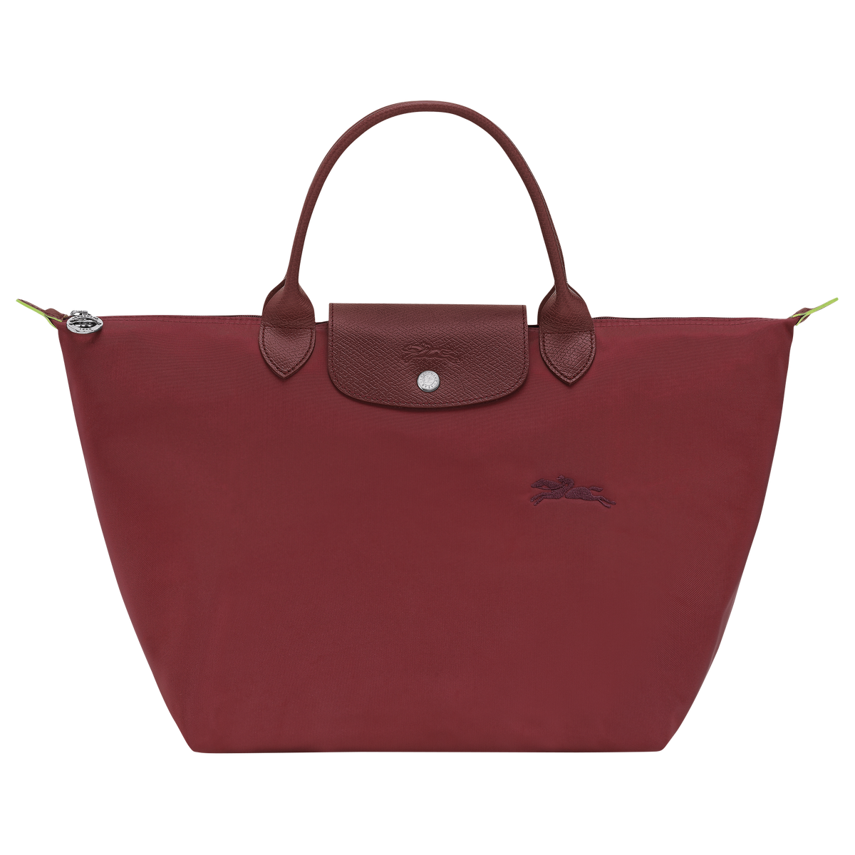Longchamp Le Pliage Green M Handbag Pomegranate - Recycled Canvas - Hemen Teslimde